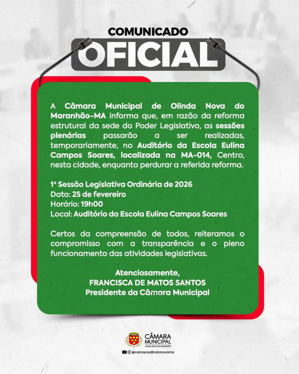 COMUNICADO OFICIAL